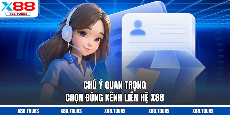 Chú ý quan trọng chọn đúng kênh liên hệ X88